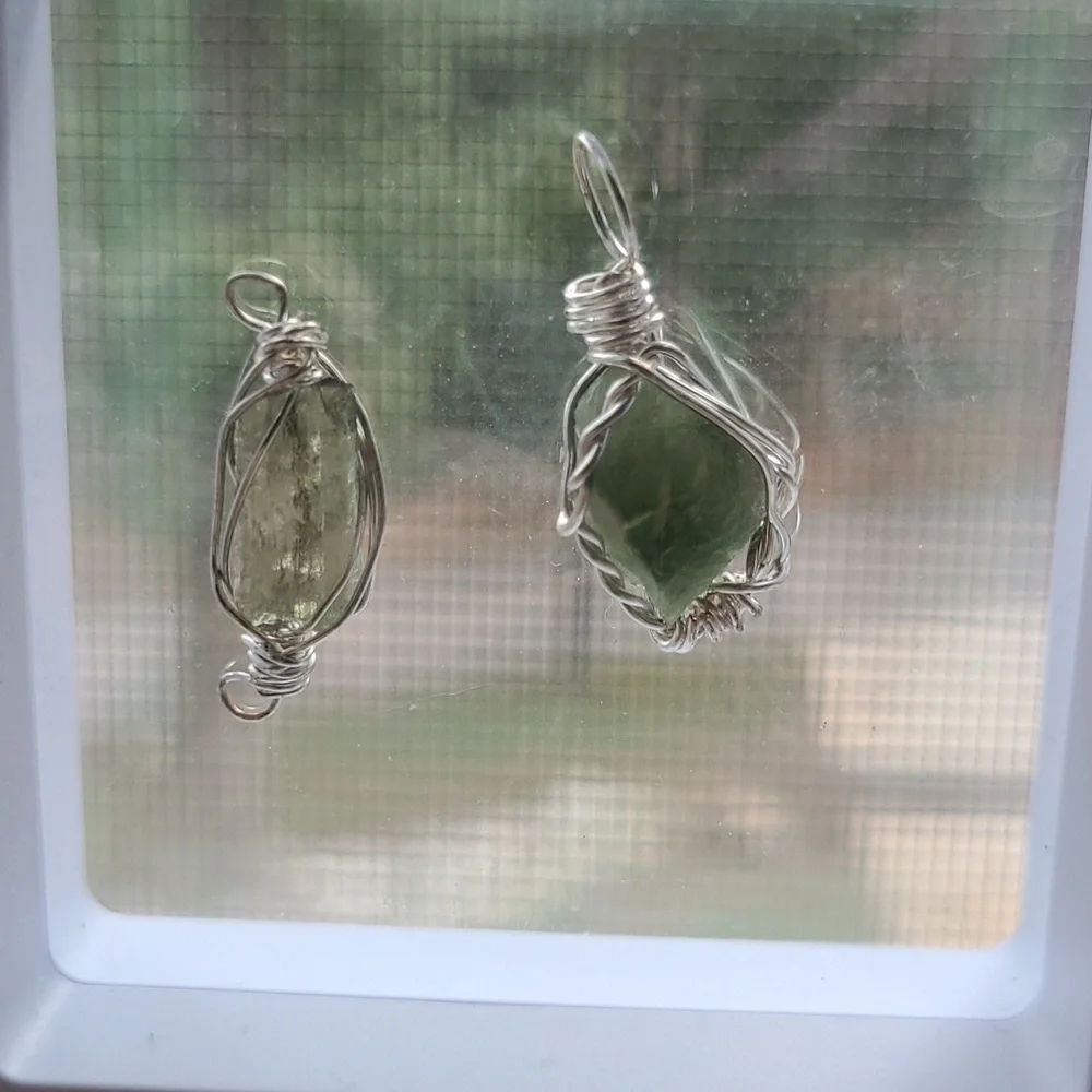 Elegant Moldavite Pendants Price Is For One - Picture 2 of 2